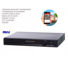 Digital Video Recorder AKU 32 canale D1 real time, analog web browsing audio video H264, iesire internet cu vizualizare pe telefon mobil tableta si desktop